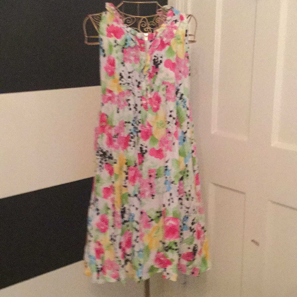 A floral high low dress